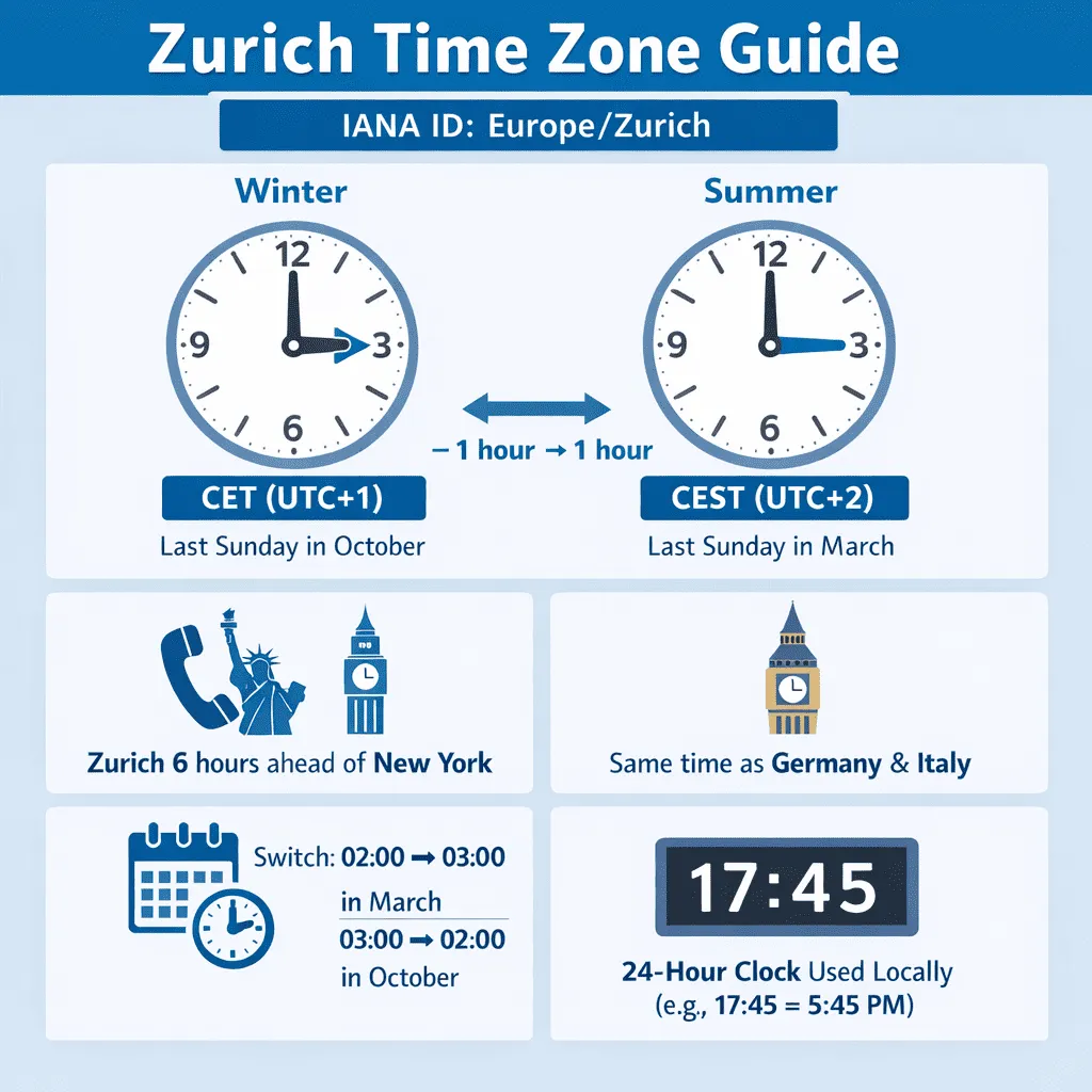 What time zone is zurich Info