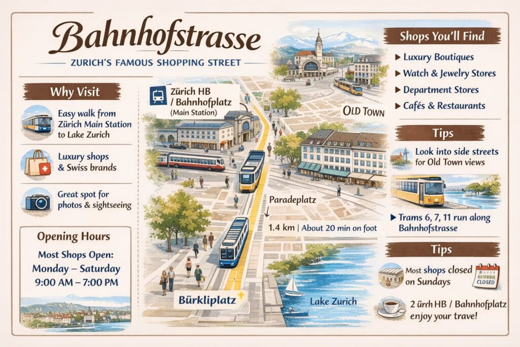 Bahnhofstrasse - Infographic