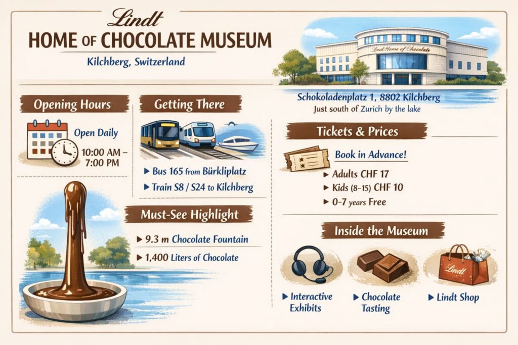 lindt home of chocolate museum - Infographic